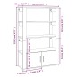 Credenza Bianco Lucido 80x30x119,5 cm in Legno Multistrato Credenza Bianco Lucido 80x30x119,5 cm in Legno Multistrato