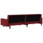 vidaXL Divano Letto a 2 Posti Rosso Vino in Velluto vidaXL Divano Letto a 2 Posti Rosso Vino in Velluto
