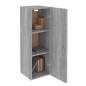 Mobile TV Grigio Sonoma 30,5x30x90 cm in Legno Multistrato Mobile TV Grigio Sonoma 30,5x30x90 cm in Legno Multistrato