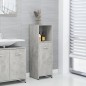 Armadio da Bagno Grigio Cemento 30x30x95 cm in Truciolato Armadio da Bagno Grigio Cemento 30x30x95 cm in Truciolato