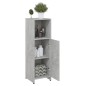 Armadio da Bagno Grigio Cemento 30x30x95 cm in Truciolato Armadio da Bagno Grigio Cemento 30x30x95 cm in Truciolato