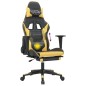 vidaXL Sedia da Gaming Massaggiante Poggiapiedi Nero e Oro Similpelle vidaXL Sedia da Gaming Massaggiante Poggiapiedi Nero e Oro Similpelle
