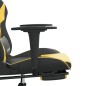 vidaXL Sedia da Gaming Massaggiante Poggiapiedi Nero e Oro Similpelle vidaXL Sedia da Gaming Massaggiante Poggiapiedi Nero e Oro Similpelle