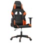 vidaXL Sedia da Gaming Massaggiante Nero e Arancione in Similpelle vidaXL Sedia da Gaming Massaggiante Nero e Arancione in Similpelle