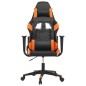 vidaXL Sedia da Gaming Massaggiante Nero e Arancione in Similpelle vidaXL Sedia da Gaming Massaggiante Nero e Arancione in Similpelle