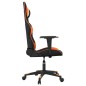 vidaXL Sedia da Gaming Massaggiante Nero e Arancione in Similpelle vidaXL Sedia da Gaming Massaggiante Nero e Arancione in Similpelle