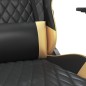 vidaXL Sedia da Gaming Massaggiante Poggiapiedi Nero e Oro Similpelle vidaXL Sedia da Gaming Massaggiante Poggiapiedi Nero e Oro Similpelle