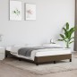 vidaXL Giroletto senza Materasso Marrone Scuro 120x200 cm Tessuto vidaXL Giroletto senza Materasso Marrone Scuro 120x200 cm Tessuto