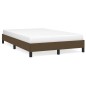 vidaXL Giroletto senza Materasso Marrone Scuro 120x200 cm Tessuto vidaXL Giroletto senza Materasso Marrone Scuro 120x200 cm Tessuto