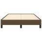vidaXL Giroletto senza Materasso Marrone Scuro 120x200 cm Tessuto vidaXL Giroletto senza Materasso Marrone Scuro 120x200 cm Tessuto