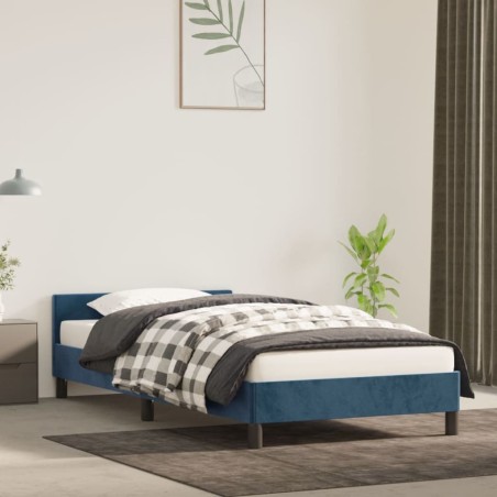 vidaXL Giroletto con Testiera Blu Scuro 80x200 cm in Velluto