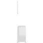 Set Mobili da Bagno Bianco Lucido in Truciolato Set Mobili da Bagno Bianco Lucido in Truciolato
