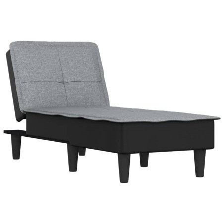 vidaXL Chaise Longue in Tessuto Grigio Chiaro