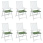 vidaXL Cuscini per Sedia 6 pz Motivo a Foglie 50x50x3 cm in Tessuto