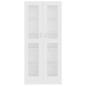 Armadietto con Vetrina Bianco 82,5x30,5x185,5 cm in Truciolato