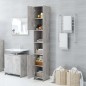 Armadio da Bagno Grigio Cemento 30x30x183,5 cm in Truciolato Armadio da Bagno Grigio Cemento 30x30x183,5 cm in Truciolato