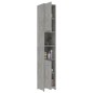 Armadio da Bagno Grigio Cemento 30x30x183,5 cm in Truciolato Armadio da Bagno Grigio Cemento 30x30x183,5 cm in Truciolato