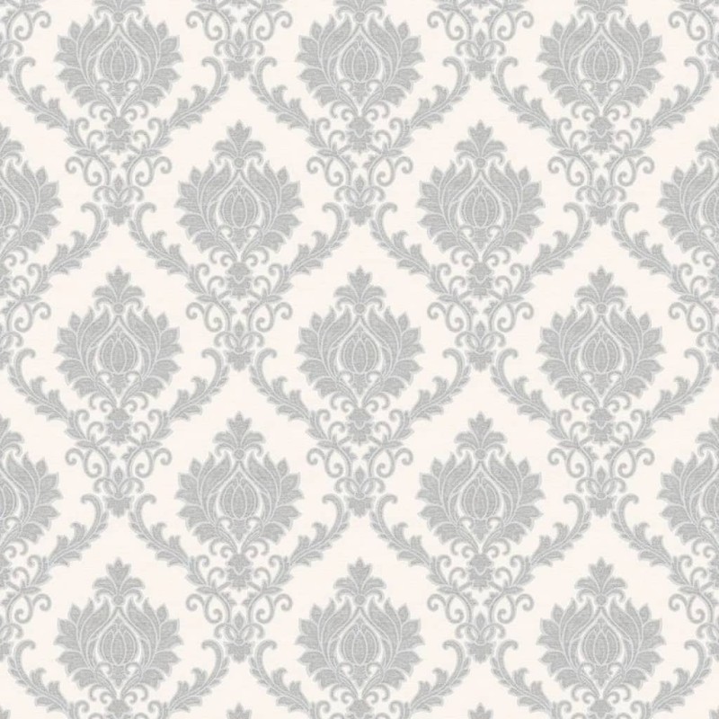 Topchic Carta da Parati Classic Ornaments Grigio Chiaro