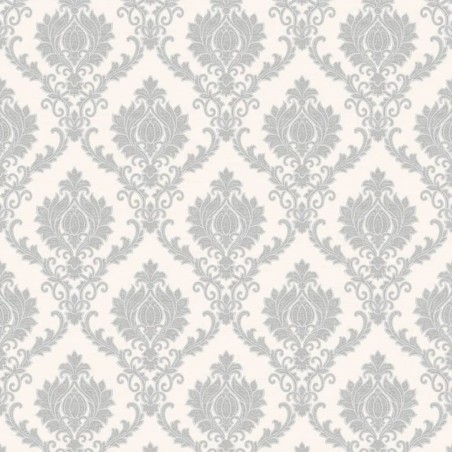 Topchic Carta da Parati Classic Ornaments Grigio Chiaro