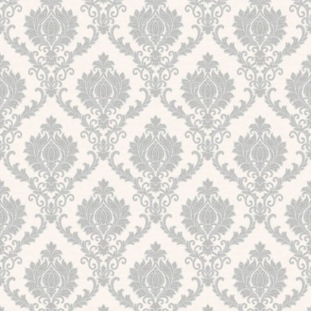 Topchic Carta da Parati Classic Ornaments Grigio Chiaro