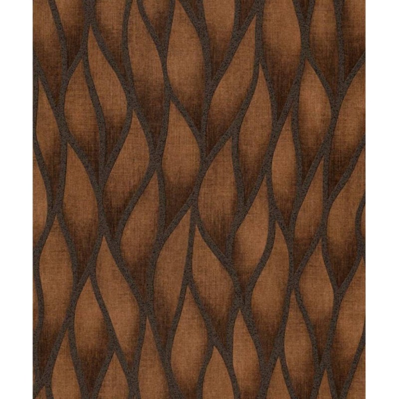 Topchic Carta da Parati Flames and Drops Marrone Metallizzato Topchic Carta da Parati Flames and Drops Marrone Metallizzato