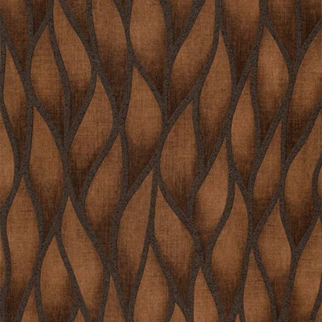 Topchic Carta da Parati Flames and Drops Marrone Metallizzato