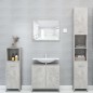Armadio da Bagno Grigio Cemento 30x30x183,5 cm in Truciolato Armadio da Bagno Grigio Cemento 30x30x183,5 cm in Truciolato
