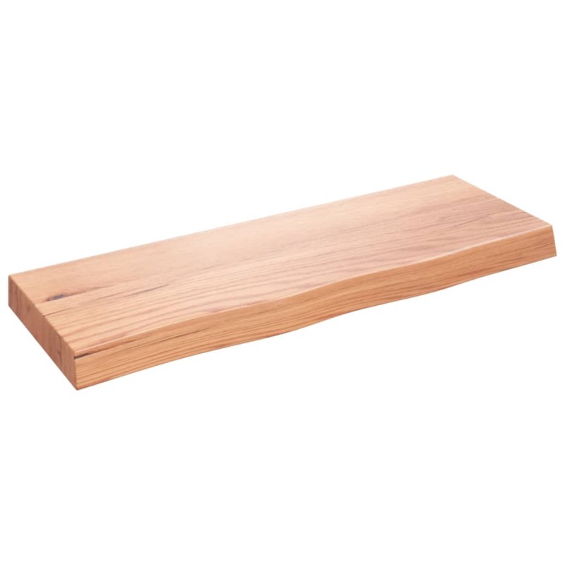 vidaXL Ripiano Muro Marrone Chiaro 80x30x6 cm Massello Rovere Trattato vidaXL Ripiano Muro Marrone Chiaro 80x30x6 cm Massello Rovere Trattato