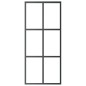 vidaXL Porta Scorrevole con Kit Montaggio Vetro ESG Alluminio 90x205cm