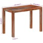 vidaXL Tavolo da Pranzo 110x50x76 cm Legno Massello di Acacia 