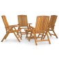 vidaXL Set Salotto da Giardino 5 pz in Legno Massello di Teak 