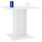 vidaXL Tavolo da Pranzo Bianco 80x80x75 cm in Truciolato vidaXL Tavolo da Pranzo Bianco 80x80x75 cm in Truciolato