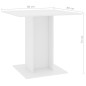vidaXL Tavolo da Pranzo Bianco 80x80x75 cm in Truciolato vidaXL Tavolo da Pranzo Bianco 80x80x75 cm in Truciolato