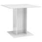 vidaXL Tavolo da Pranzo Bianco Lucido 80x80x75 cm in Legno Multistrato vidaXL Tavolo da Pranzo Bianco Lucido 80x80x75 cm in Legno Multistrato
