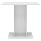 vidaXL Tavolo da Pranzo Bianco Lucido 80x80x75 cm in Legno Multistrato vidaXL Tavolo da Pranzo Bianco Lucido 80x80x75 cm in Legno Multistrato