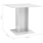 vidaXL Tavolo da Pranzo Bianco Lucido 80x80x75 cm in Legno Multistrato vidaXL Tavolo da Pranzo Bianco Lucido 80x80x75 cm in Legno Multistrato