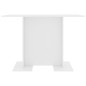 vidaXL Tavolo da Pranzo Bianco 110x60x75 cm in Legno Multistrato vidaXL Tavolo da Pranzo Bianco 110x60x75 cm in Legno Multistrato