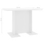 vidaXL Tavolo da Pranzo Bianco 110x60x75 cm in Legno Multistrato vidaXL Tavolo da Pranzo Bianco 110x60x75 cm in Legno Multistrato