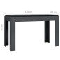 vidaXL Tavolo da Pranzo Grigio Lucido 120x60x76 cm in Truciolato vidaXL Tavolo da Pranzo Grigio Lucido 120x60x76 cm in Truciolato