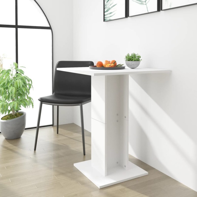 vidaXL Tavolo da Bistrot Bianco 60x60x75 cm in Legno Multistrato vidaXL Tavolo da Bistrot Bianco 60x60x75 cm in Legno Multistrato