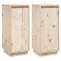 Credenze 2 pz 31,5x34x75 cm in Legno Massello di Pino Credenze 2 pz 31,5x34x75 cm in Legno Massello di Pino