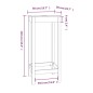 vidaXL Tavolo da Bar 50x50x110 cm in Legno Massello di Pino