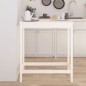 vidaXL Tavolo da Bar Bianco 100x50x110 cm in Legno Massello di Pino vidaXL Tavolo da Bar Bianco 100x50x110 cm in Legno Massello di Pino