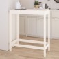 vidaXL Tavolo da Bar Bianco 100x50x110 cm in Legno Massello di Pino vidaXL Tavolo da Bar Bianco 100x50x110 cm in Legno Massello di Pino