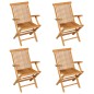 vidaXL Set da Pranzo da Giardino 5 pz in Legno Massello di Teak vidaXL Set da Pranzo da Giardino 5 pz in Legno Massello di Teak