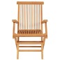 vidaXL Set da Pranzo da Giardino 7 pz in Legno Massello di Teak