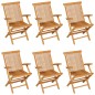 vidaXL Set da Pranzo da Giardino 7 pz in Legno Massello di Teak vidaXL Set da Pranzo da Giardino 7 pz in Legno Massello di Teak