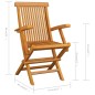 vidaXL Sedie da Giardino con Cuscini Grigi 2 pz in Massello di Teak vidaXL Sedie da Giardino con Cuscini Grigi 2 pz in Massello di Teak
