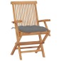 vidaXL Sedie da Giardino con Cuscini Grigi 2 pz in Massello di Teak vidaXL Sedie da Giardino con Cuscini Grigi 2 pz in Massello di Teak