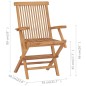 vidaXL Sedie da Giardino con Cuscini Beige 2 pz in Massello di Teak vidaXL Sedie da Giardino con Cuscini Beige 2 pz in Massello di Teak